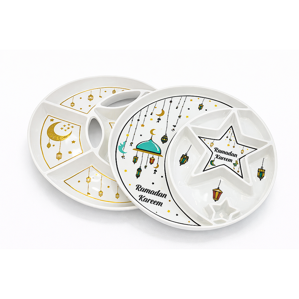 Ramadan Section Serving Plate – Moon & Star Design 18335-3 to 8
