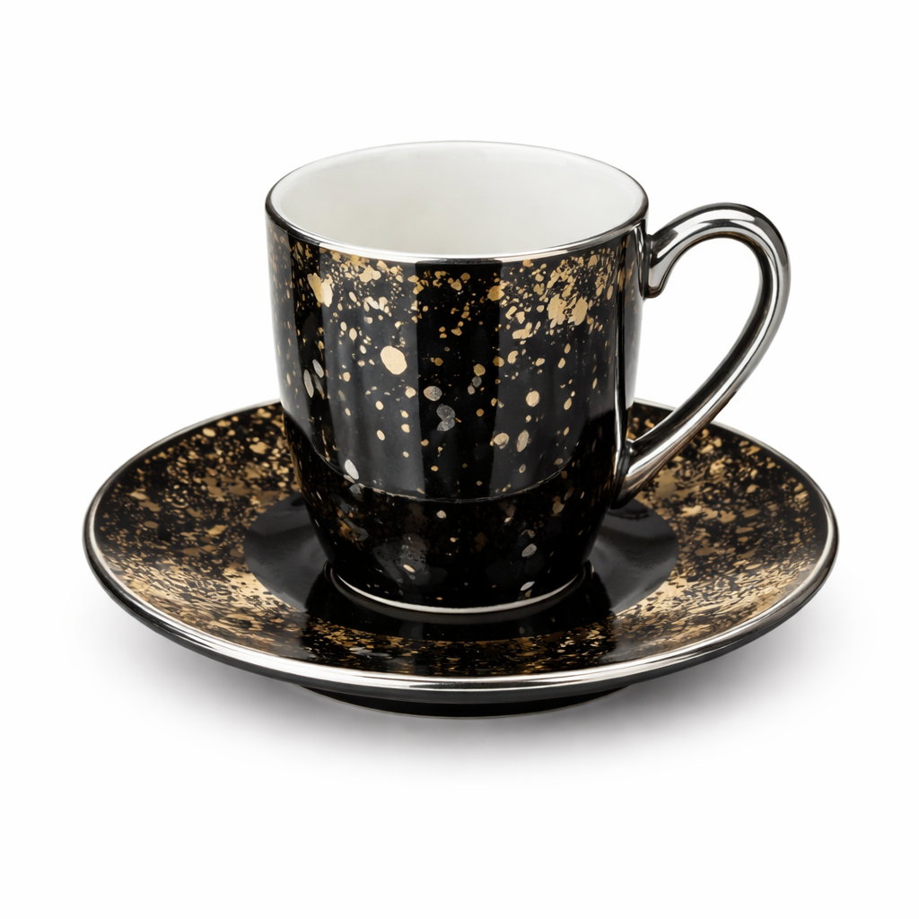 Elegant Espresso Cup and Saucer Set