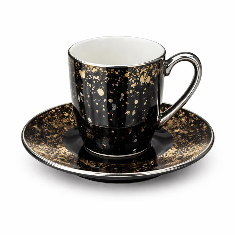 Elegant Espresso Cup and Saucer Set