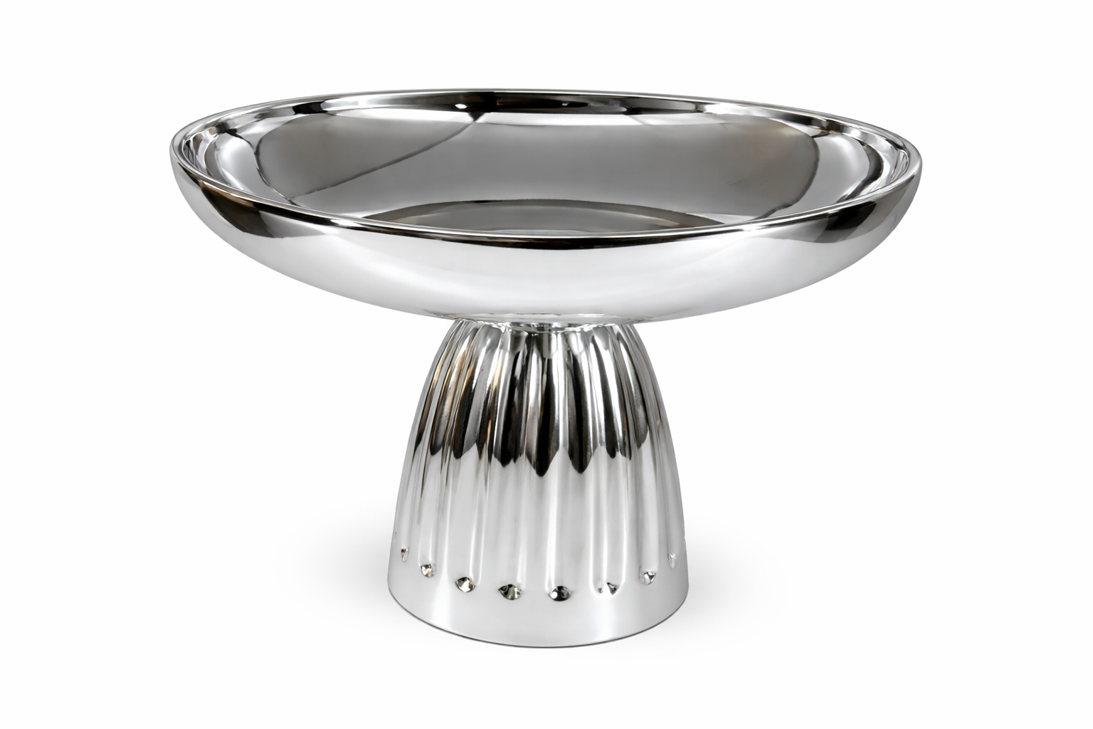 Chrome Pedestal Side Table – Modern Sculptural Accent Table 18317-15