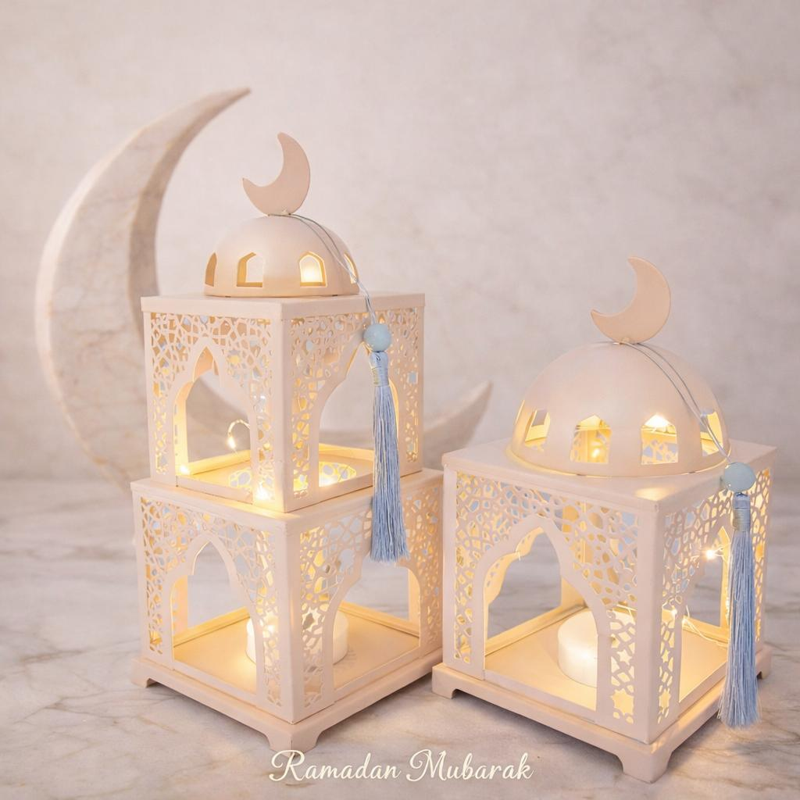 Crescent Top Ramadan Lantern 18341-9, 10