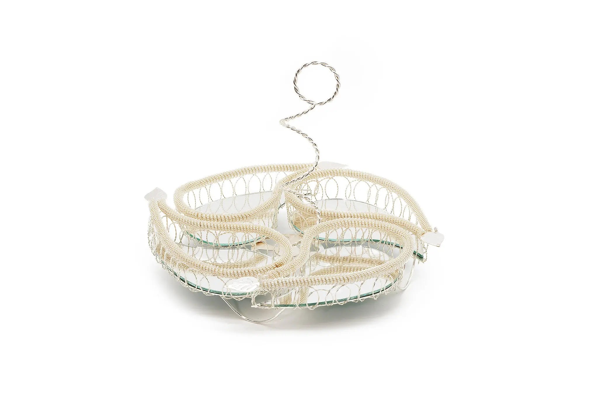 4 Leaf Shaped Mirror Tray -  Armani Gallery -  Armani Gallery