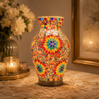 Mosaic Glass Vase w/LED Lit Base - VS01 - 17 x 25cm h