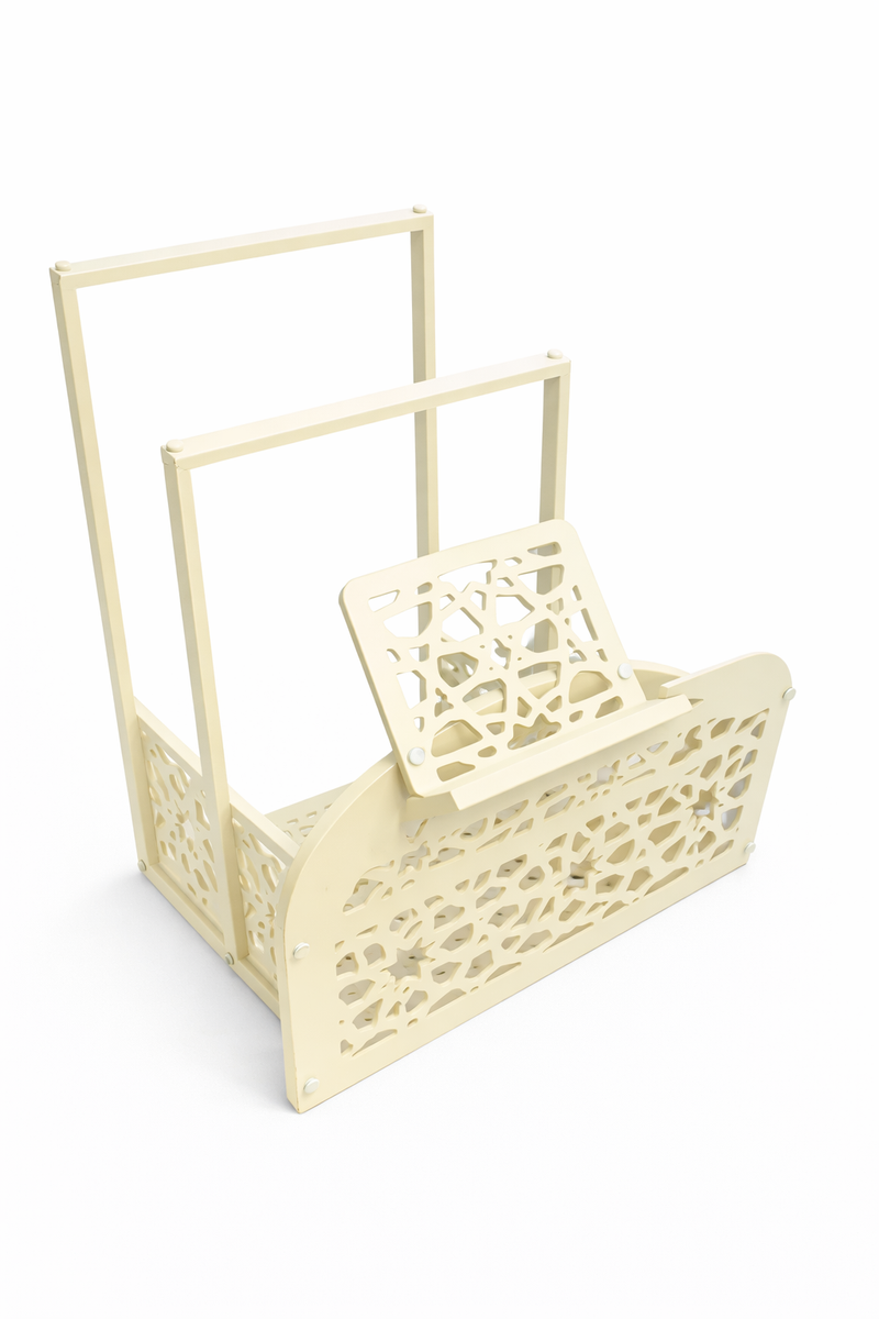 White Ramadan Quran Stand & Decor Display Holder