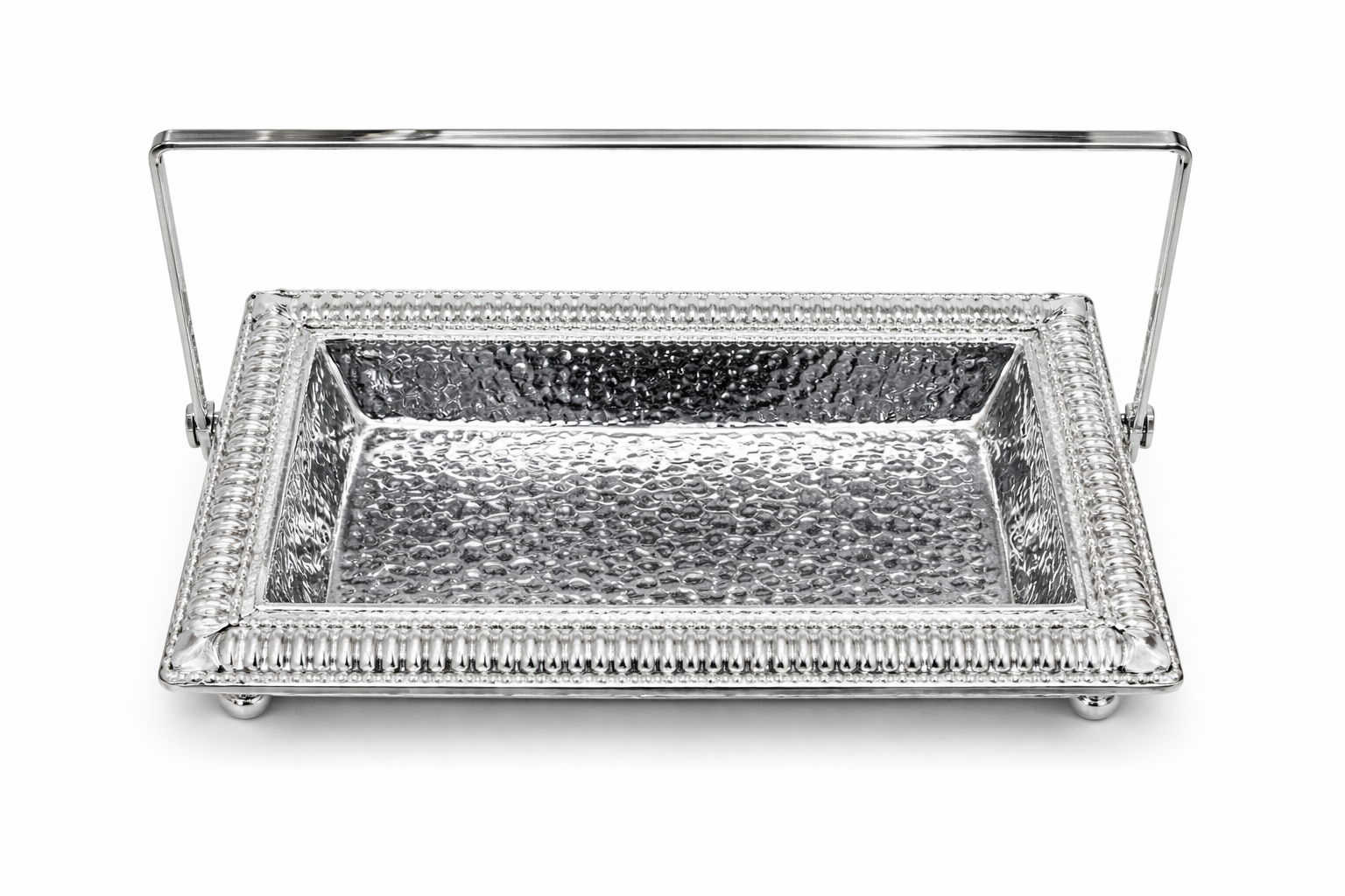 Luxury Silver Rectangular Decorative Tray