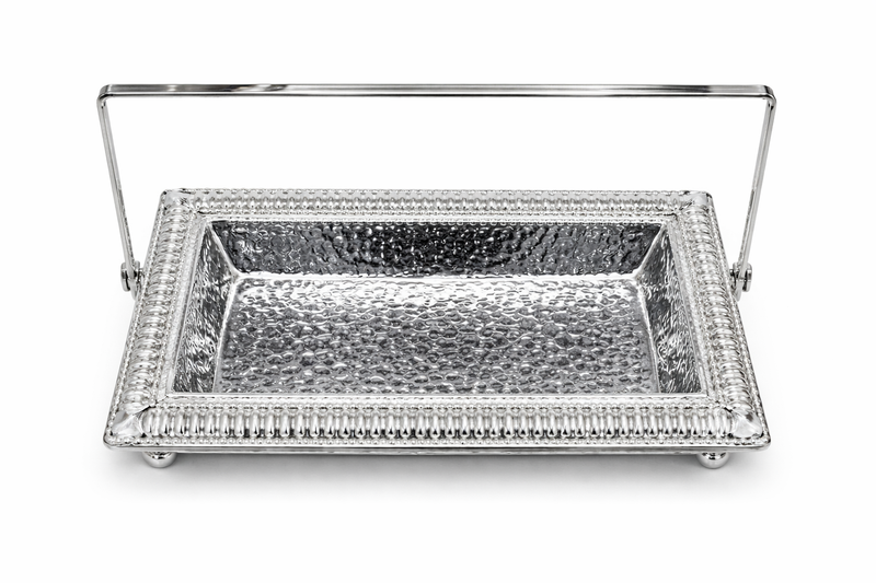 Luxury Silver Rectangular Decorative Tray