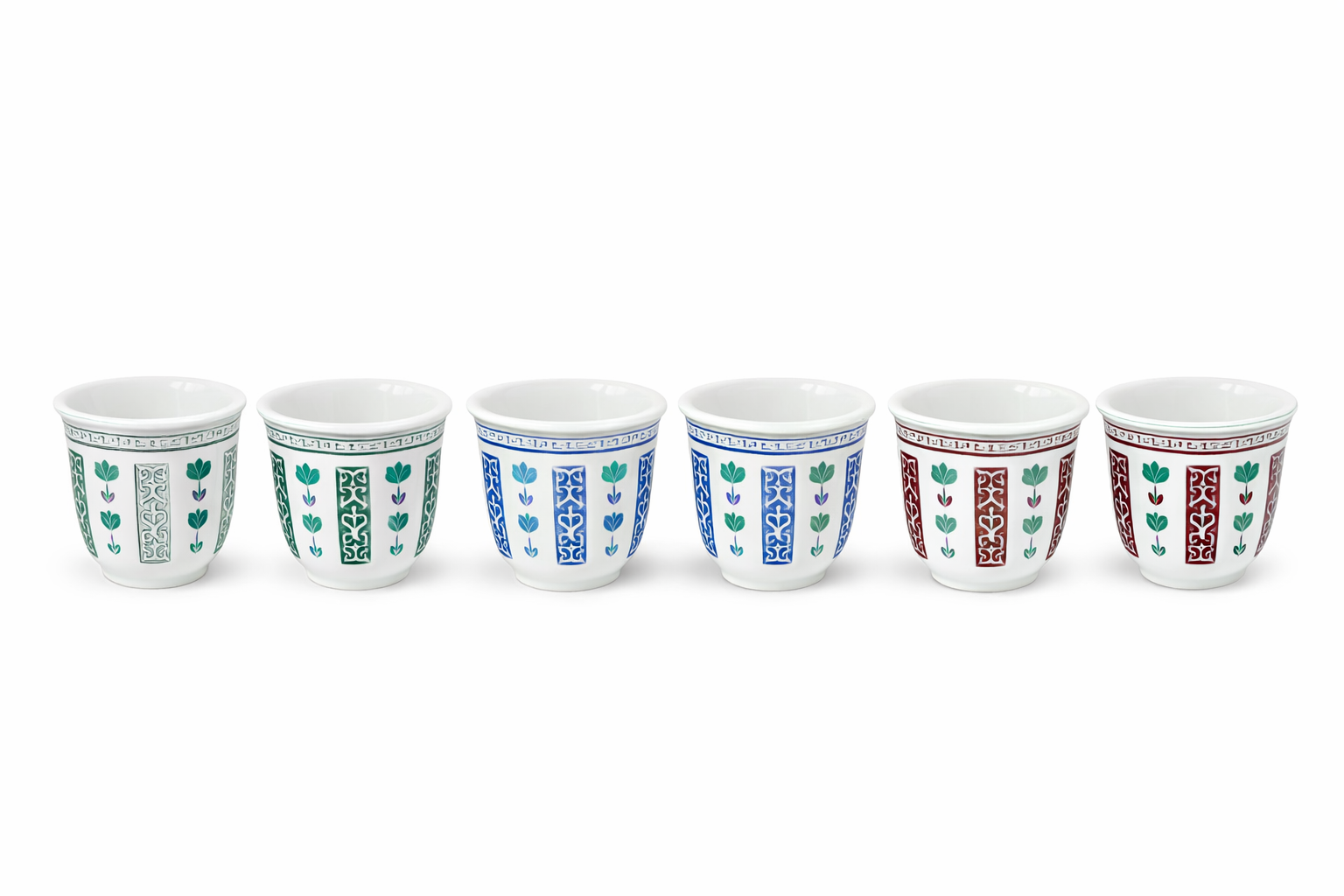 Luxury Assorted Modern Coffee Cups Set – Geometric Pastel Design (Varieties)