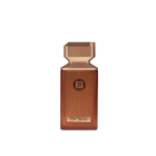Brûlée perfume in a warm amber ribbed glass bottle with a geometric rose-gold cap, presented on a clean white background.