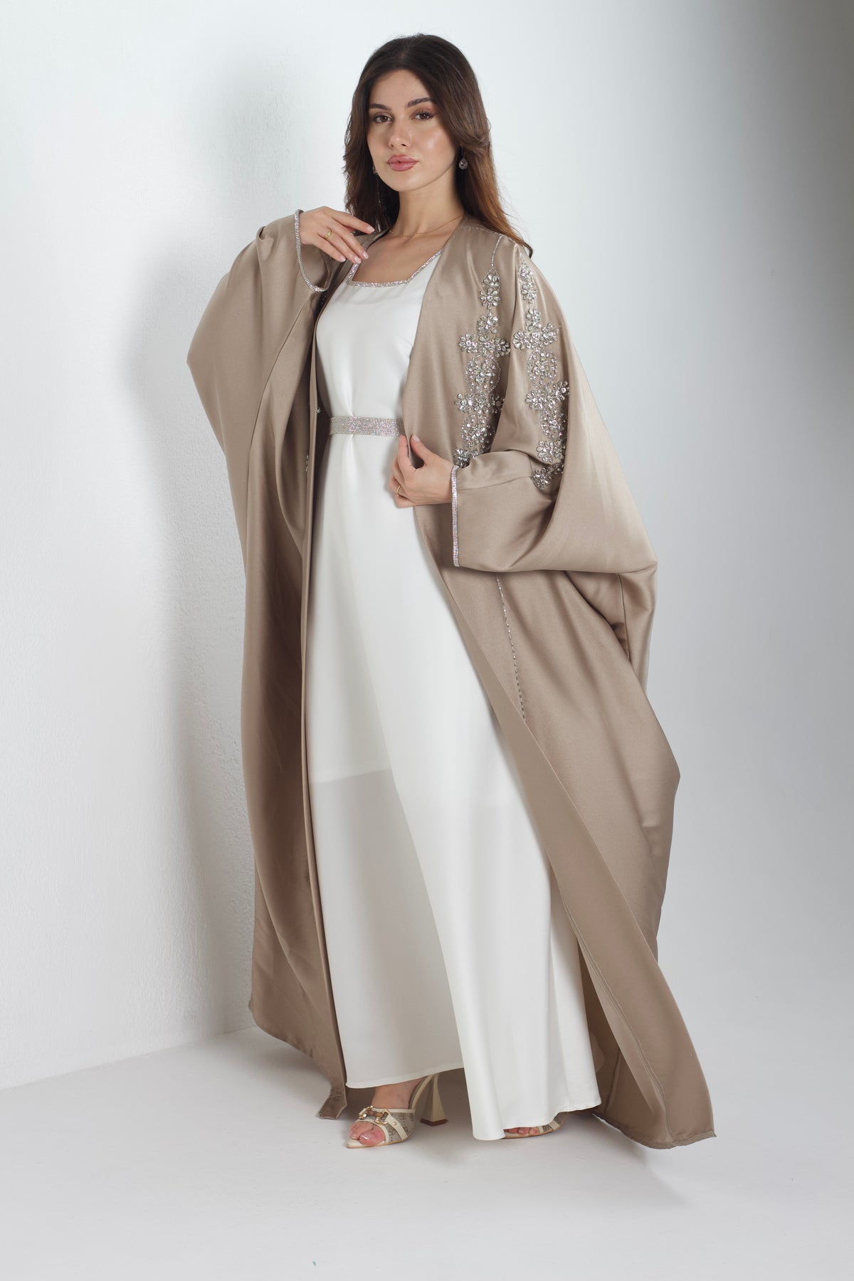 AMARA EMBROIDERED LAYERED KAFTAN