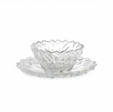 Crystal Glass Snacks Bowl With Plate - Set of 6 -  Ipek -  Armani Gallery