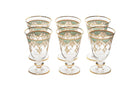 Green Morroccan Ice Cream Glass - 6 Cups - Lemons