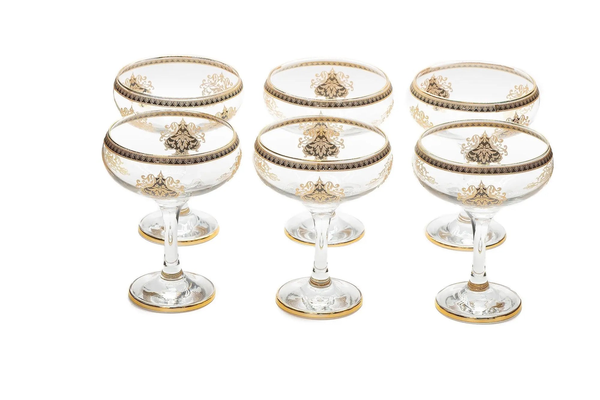 Grey Morroccan Cocktail Glass - 6 Cups - Armani Gallery