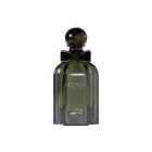 Hooked Pour Homme by Rue Broca in sleek smoky bottle with bold black bow tie.