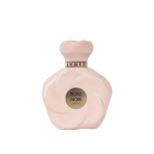 Rose Noir perfume bottle by Ahmed in a soft blush pink sculpted design with a matching cap and gold accent collar.