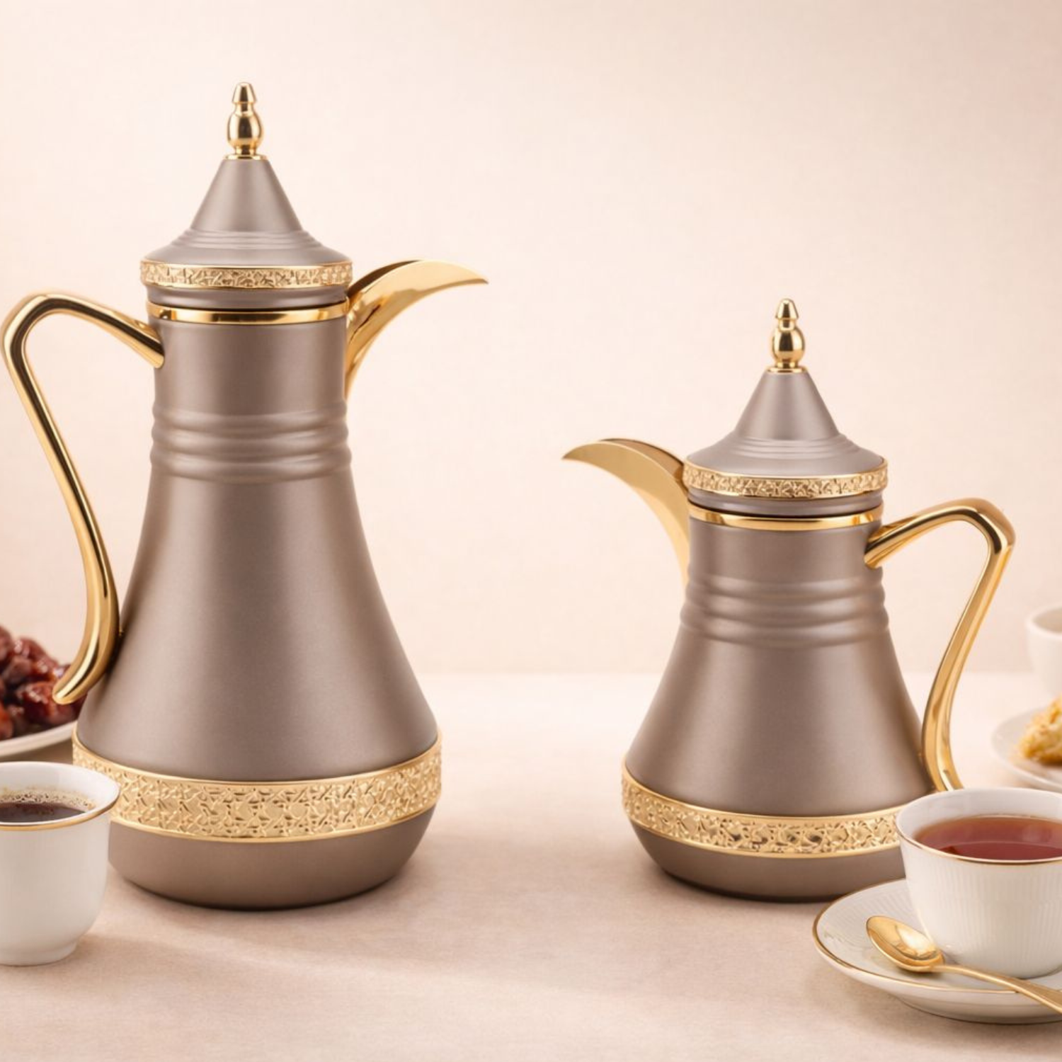Luxury Thermos Flask Set – Arabic Coffee & Tea Server (2-Piece)