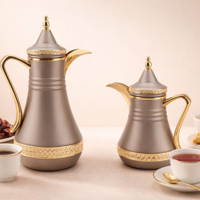 Luxury Thermos Flask Set – Arabic Coffee & Tea Server (2-Piece)