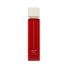 Assaf Wanted Lady Extrait De Parfum in a sleek translucent red glass bottle with an ivory square cap.