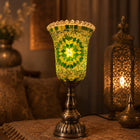 Mosaic Glass Bell Table Lamp - YMA401-DZ - 14 x 14 x 32cm h