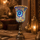 Mosaic Glass Bell Table Lamp - YMA401-DZ - 14 x 14 x 32cm h