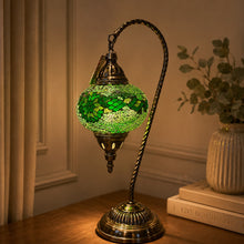 Mosaic Glass Swan Neck Table Lamp - YMA404-15 - 22 x 15 x 52cm h