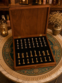 Square Box Chess Board With Draws - Small