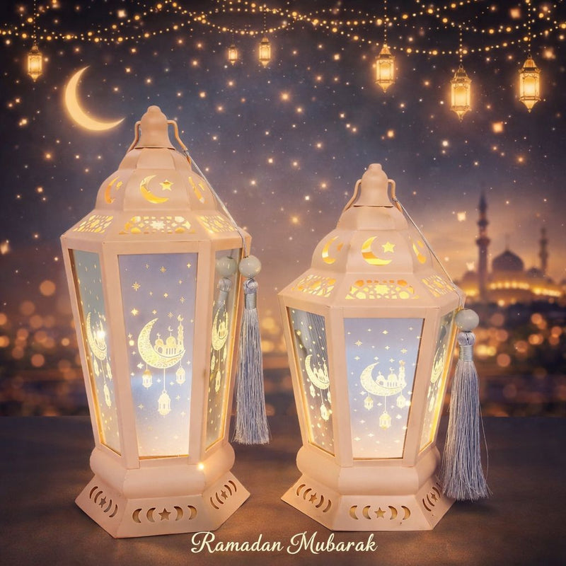 Decorative Ramadan Lantern with Tassel Detail 18341-22, 23