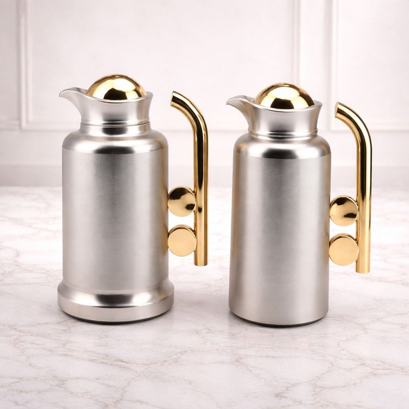 Modern Thermos Flask Set – Arabic Coffee & Tea Server (2-Piece)