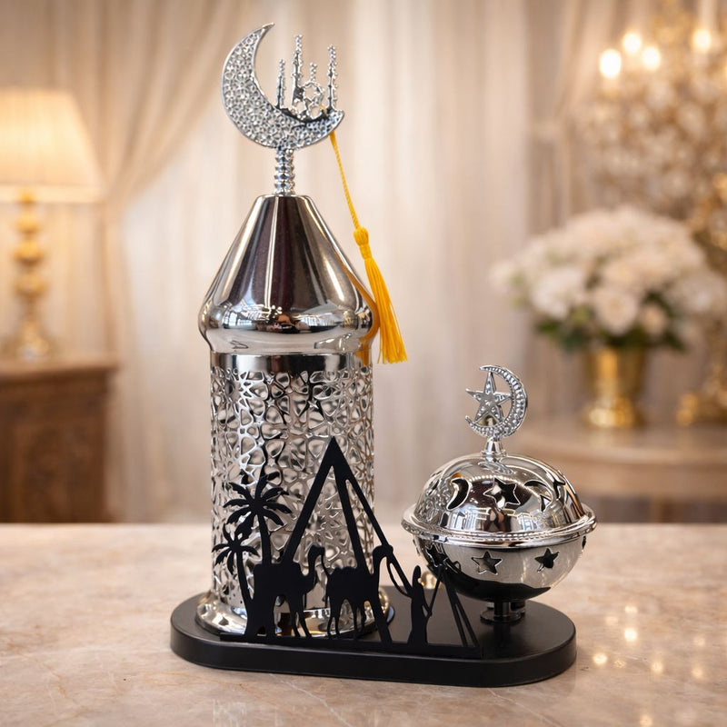 Crescent Top Bakhoor Burner & Incense Holder Set (Copy)18332-30 to 35