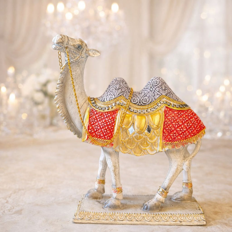 Decorative Camel Sculpture Set – Ornate Middle Eastern Display 28140-4, 28141-4, 28802-4