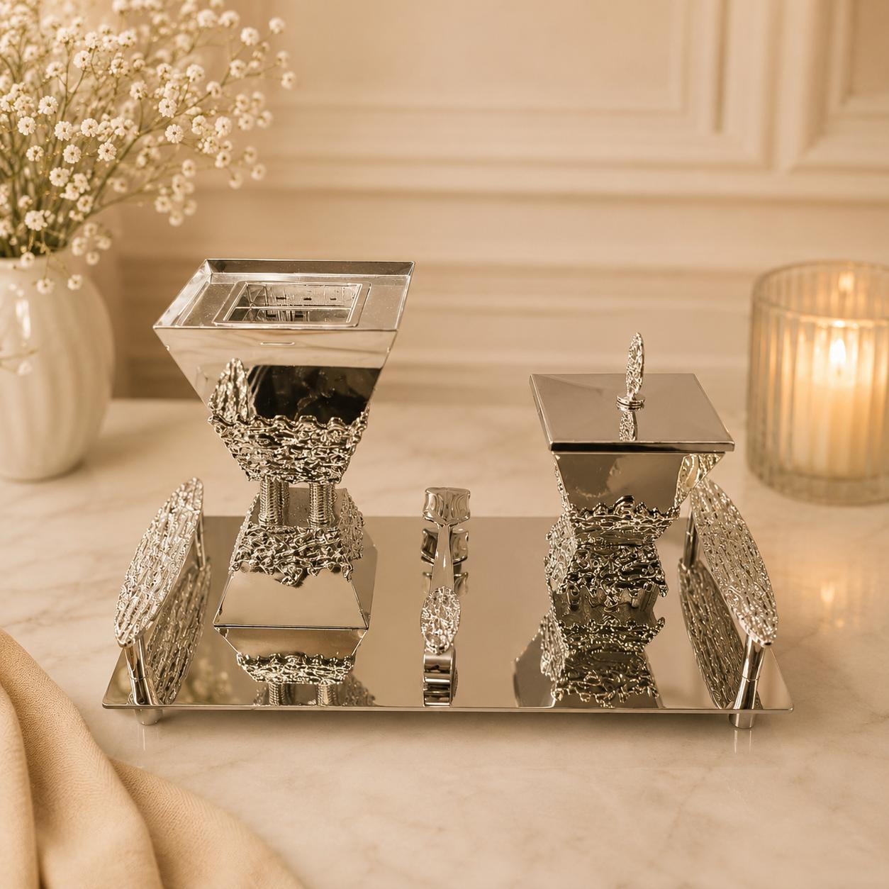 Luxury Incense Burner Set – Ornate Pedestal & Accessories 18344-24