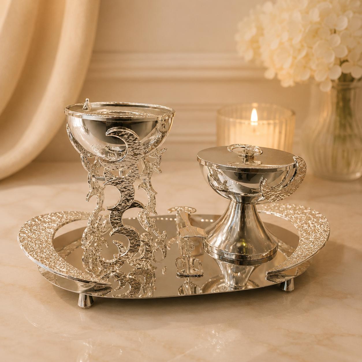 Luxury Incense Burner Set – Bakhoor Burner & Lidded Burner 18344-26