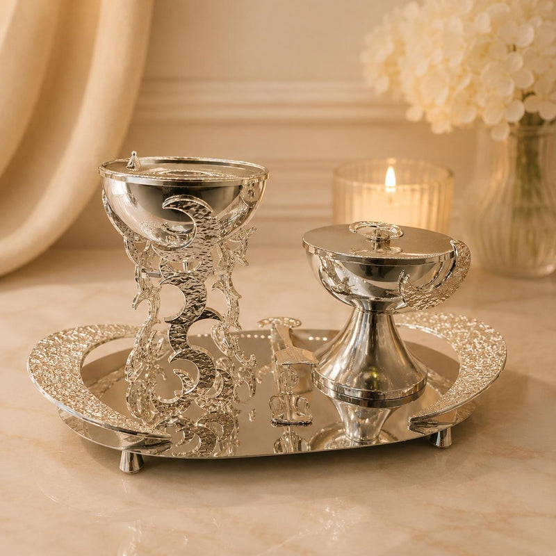 Luxury Incense Burner Set – Bakhoor Burner & Lidded Burner 18344-26