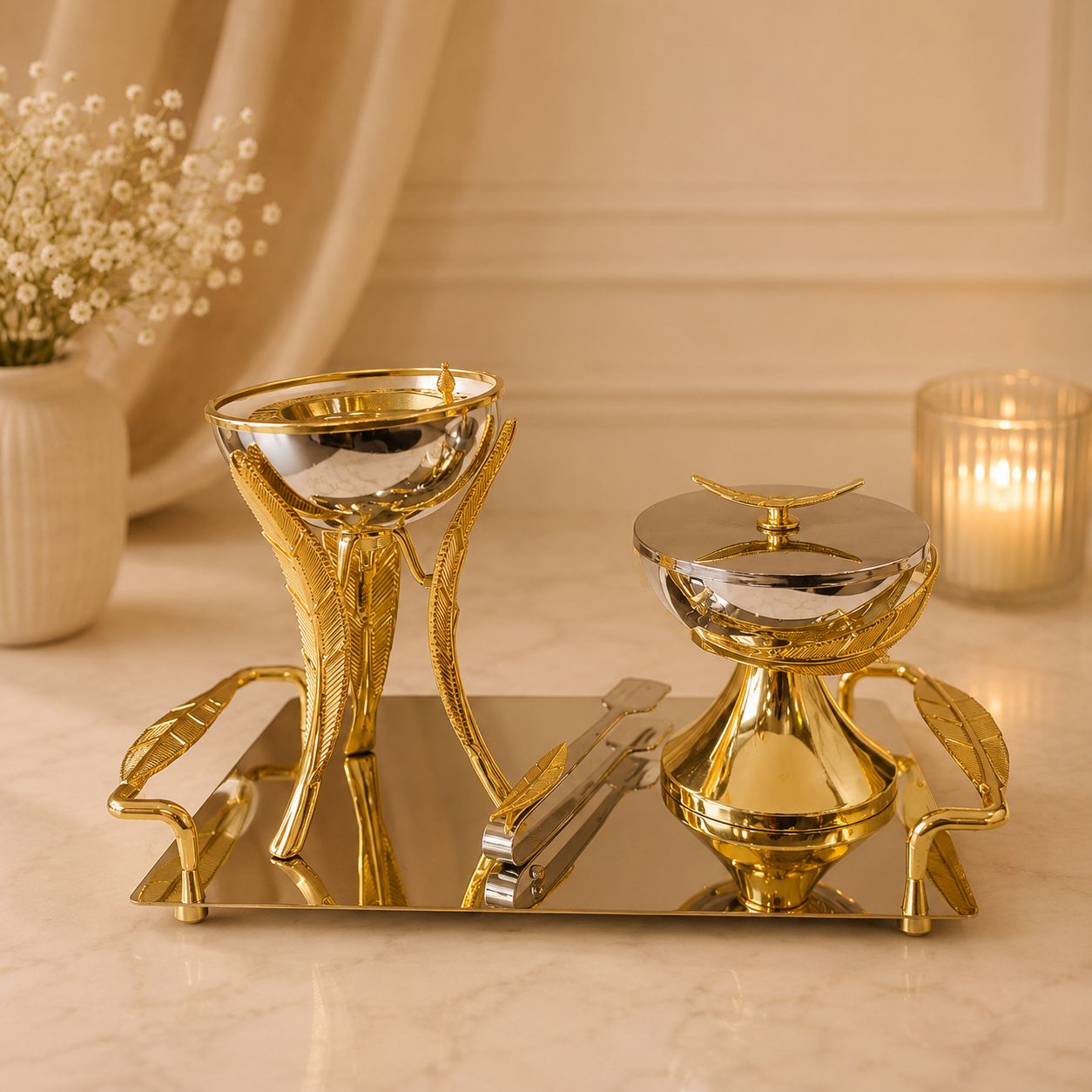 Luxury Incense Burner Set – Bakhoor Burner with Tools 18344-25