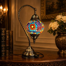 Mosaic Glass Swan Neck Table Lamp - YMA403 - 21 x 12 x 37cm h