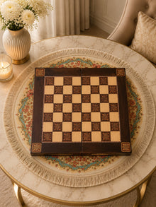 Eser Covered Black Gold Backgammon Set