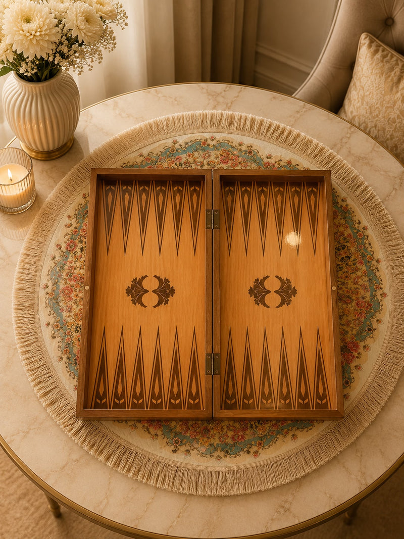 Eser Pearl Moroccan Backgammon Big Size