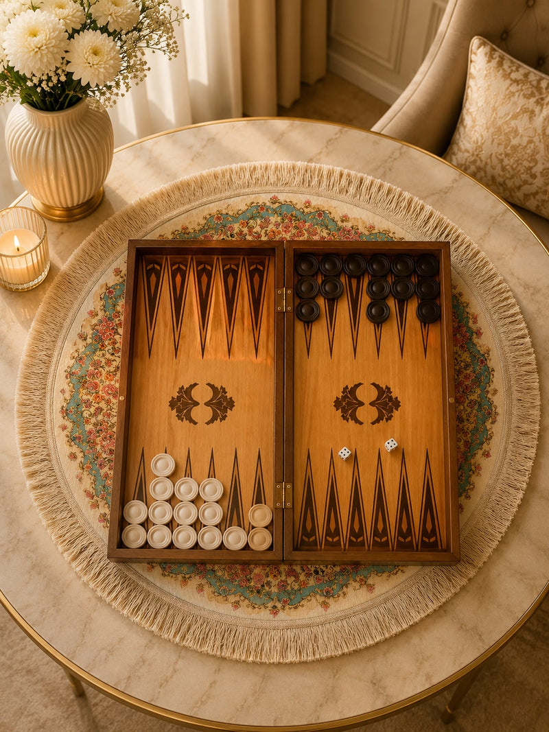 Eser Pearl Moroccan Backgammon Big Size