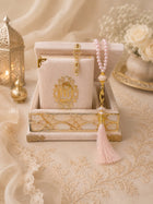 Cushioned Velvet Quran Box Set 9 x 12cm (Quran,Beads)