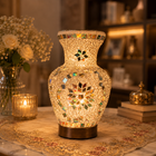 Mosaic Glass Vase w/LED Lit Base - VS05 - 14 x 19cm h