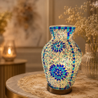 Mosaic Glass Vase w/LED Lit Base - VS01 - 17 x 25cm h