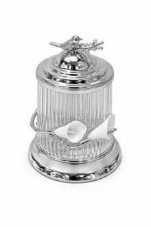 Luxury Glass Treat Jar with Lid – Gold Trim