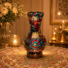 Mosaic Glass Vase w/LED Lit Base - VS08 - 15 x 26cm h