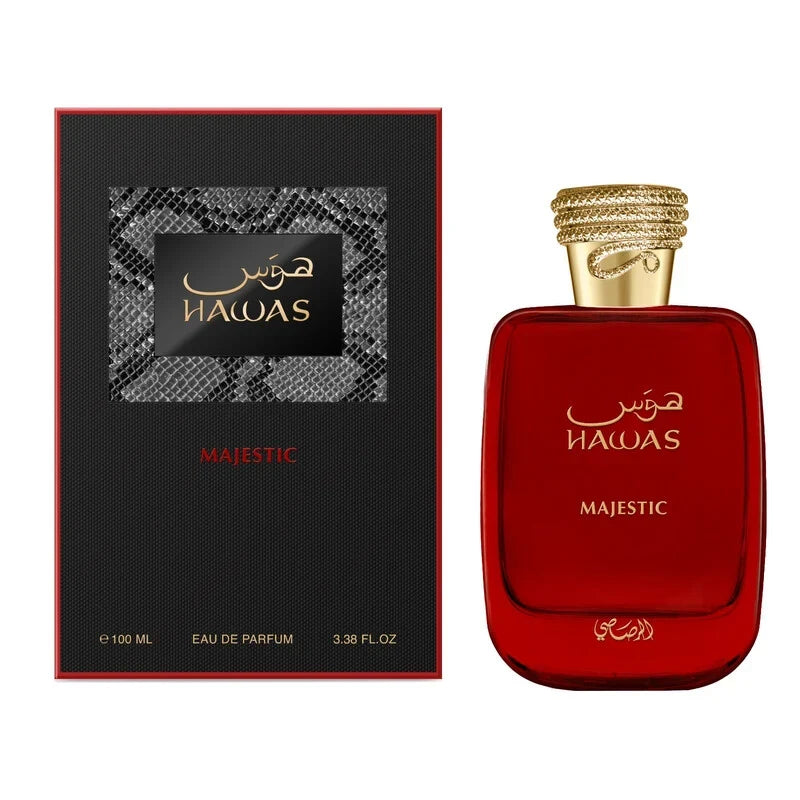 Rasasi Hawas Majestic Eau de Parfum 100ml bottle and box